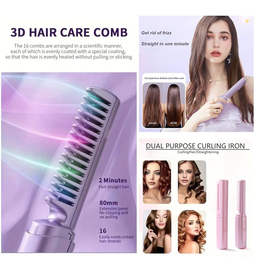 β¨ Rechargeable Mini Hair Straightener β¨
