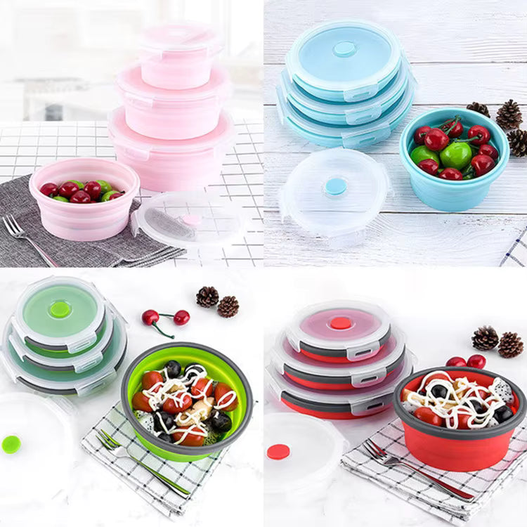 Foldable Silicone Pots (Round) 🍲