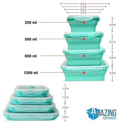 Foldable Silicone Pots (square) 🍲